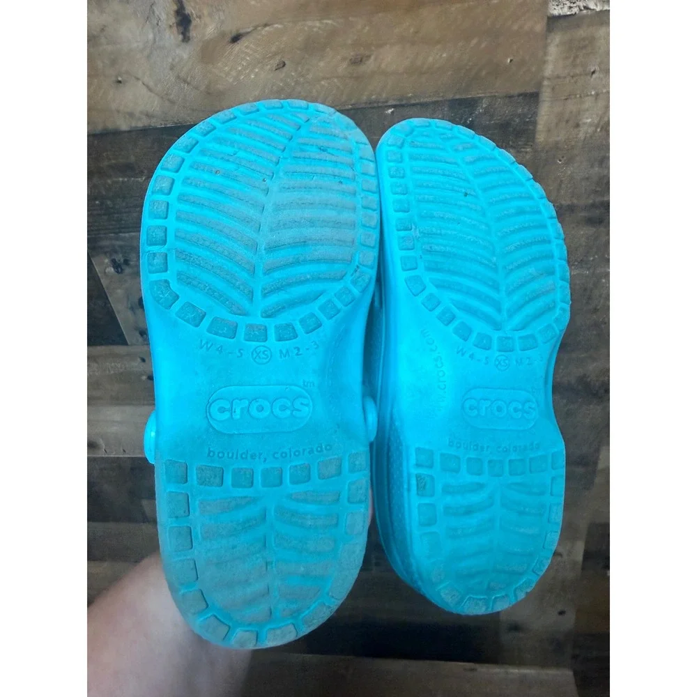 Crocs Classic Clog Turquoise Blue Mens 2-3 Womens 4-5 XS Water Shoes Sandals